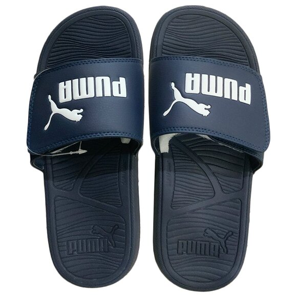NWT PUMA MSRP $51.99 COOL CAT 2.0 V SPORT MEN\'S NAVY SLIP ON SLIDES SANDALS main image 4